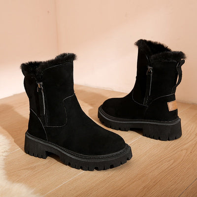 Warme Winterstiefel mit Wolle und Reißverschluss für Damen | Perfekt für legere Tage