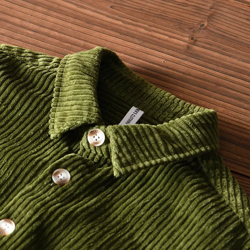 Fudus | Herren Übergröße Dickes Kordhemd Aus Baumwolle