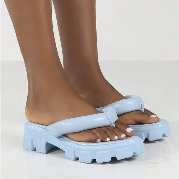 Joseli | Damen Flip-Flops mit Dicker Sohle
