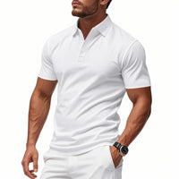 Dalmor™-Polohemd mit Schmaler Passform und Minimalistischem Stil in Weiß