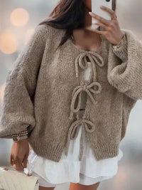 Elira | Damen Langarm-Cardigan in Khaki