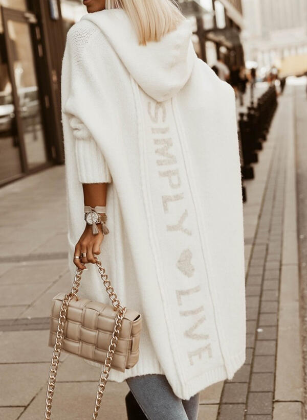Livea | Kapuzen-Sweatjacke mit "Simply Live" Print