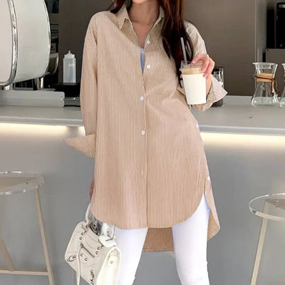 Bryarly® | Nadelstreifen-Bluse mit Knopfleiste für Damen