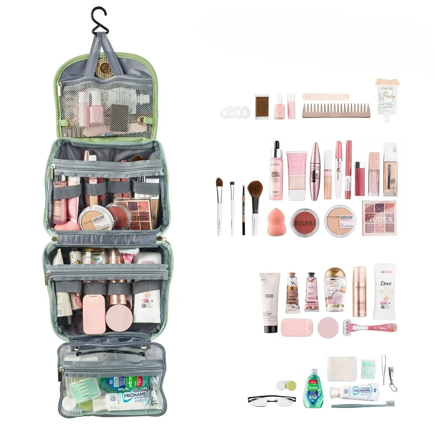 Fudus - Leder hängende Kosmetiktasche für Reisen