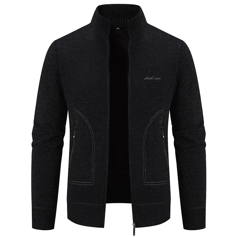 Machi- Herren Kaschmir-Zipper-Cardigan