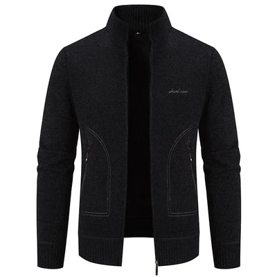 Machi- Herren Kaschmir-Zipper-Cardigan