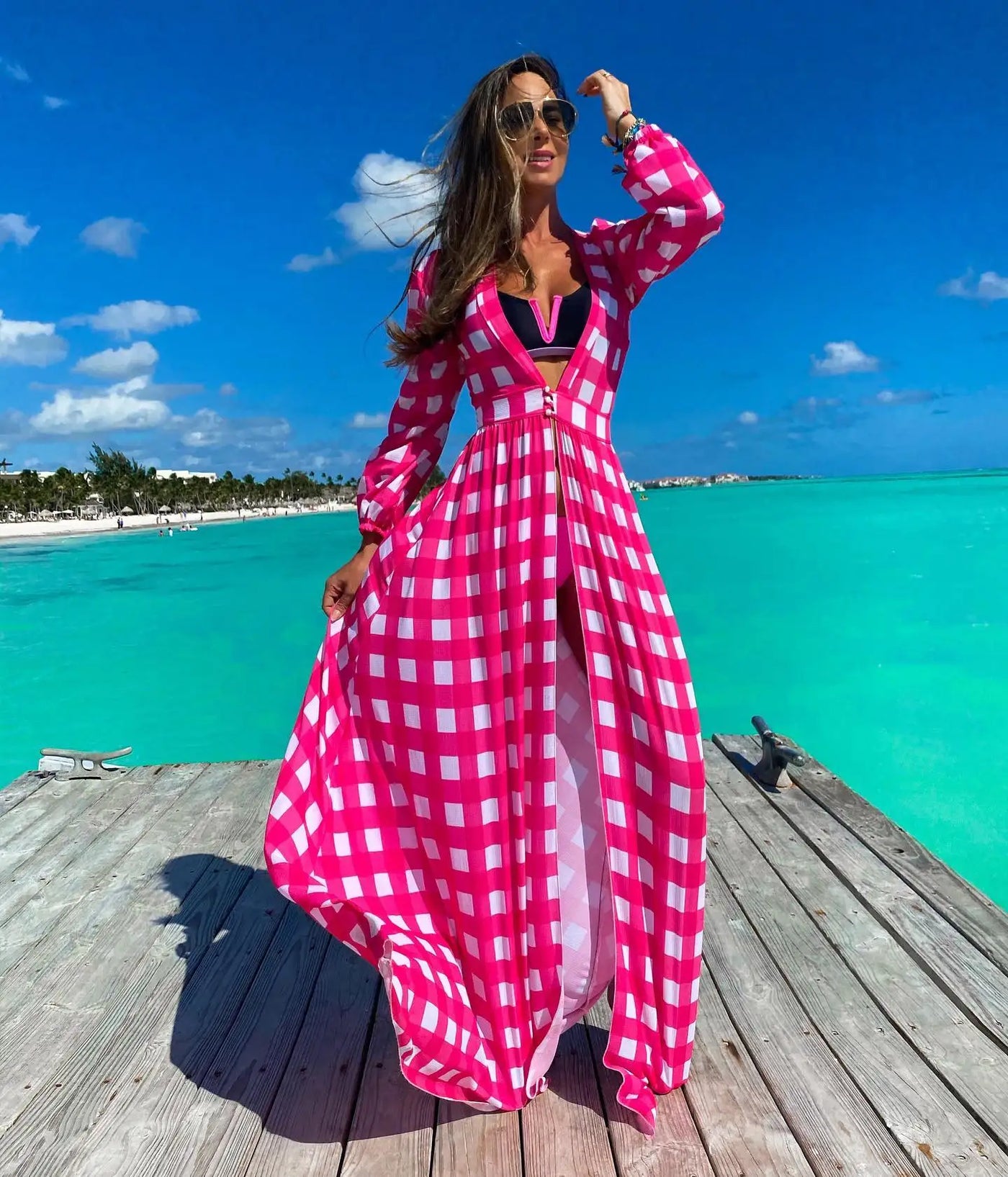 Martina | Häkel Kaftan Strandkleid Damen