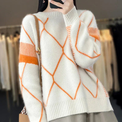 Warmer Strickpulli für Frauen