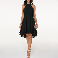 Loren - Schickes Kleid mit Rüschen in Schwarz