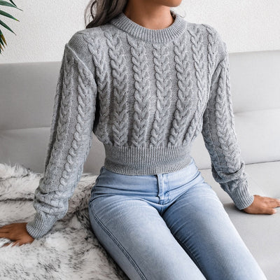 Stilvoller Strickpullover mit Jaguar-Muster für Damen | Ideal für den Winter
