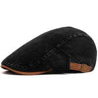 Schiebermütze aus Premium Denim in Schwarz