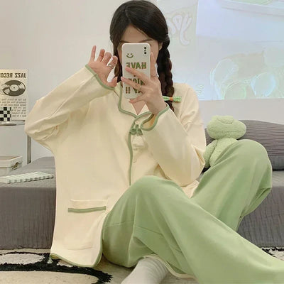 Harlo- Langarmshirt und Pyjama-Set für Damen