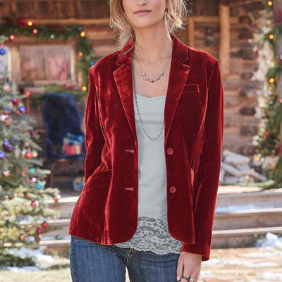 Lorele | Vintage Mode Blazer Jacke aus Samt