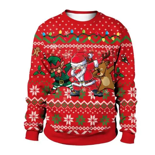 Renate - Warmer Pullover mit 3D Lustiger Feiertag Weihnachtsfeier Bedruckt für Männer und Frauen