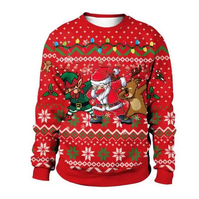Renate - Warmer Pullover mit 3D Lustiger Feiertag Weihnachtsfeier Bedruckt für Männer und Frauen