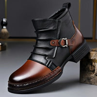 Dallas™ Premium-Lederstiefelette mit verstellbarer Seitenschnalle in Braun