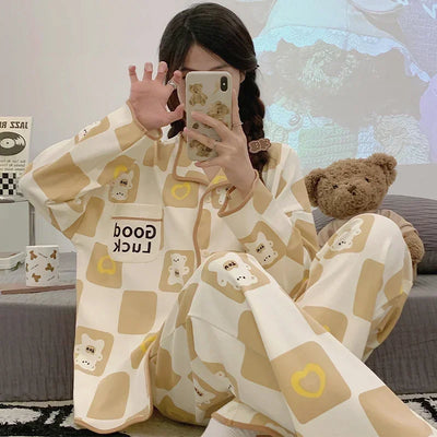 Harlo- Langarmshirt und Pyjama-Set für Damen