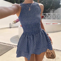 Bellamy™ Kleid Mit Gesmoktem Oberteil Und Stufenrock in Blau