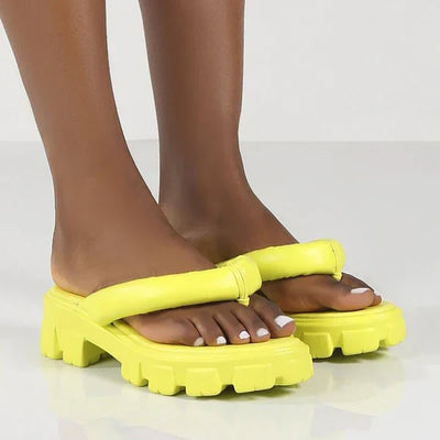 Joseli | Damen Flip-Flops mit Dicker Sohle