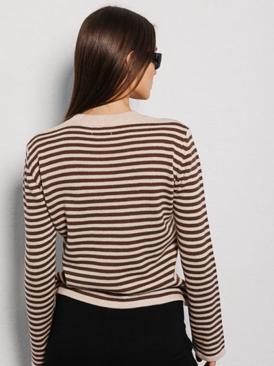Onnie | Gestreifter Strickpullover