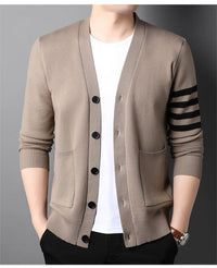 Eleganter Pullover für Männer für die Übergangszeit - SHENO in Khaki