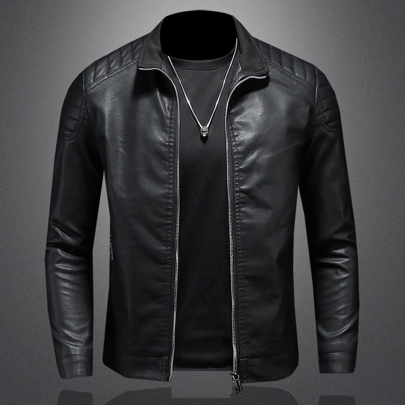 Malaga | Herren Leder-Bomberjacke