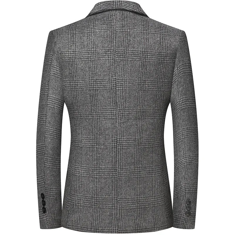 Navy- Lässige Wolljacke für Herren