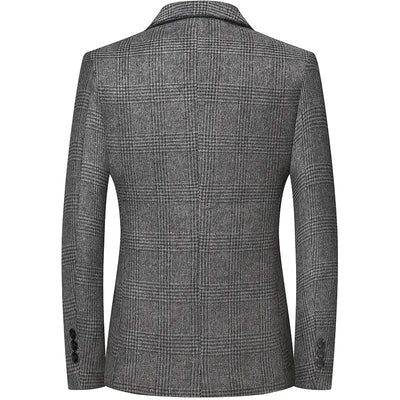 Navy- Lässige Wolljacke für Herren