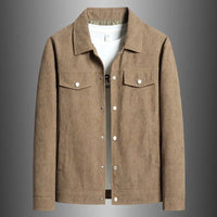 Dwayne - Weiche gerippte Herrenjacke für lässige Herbstlooks in Braun