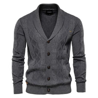 Herren-Cardigan mit Knopfleiste in Grau