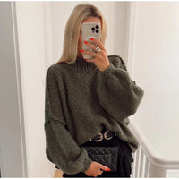 Der bequeme und elegante Herbstpullover für Frauen -MORENE in Grün