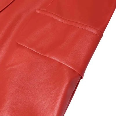 Ledarina | Eleganter Lederblazer mit Doppelknopfverschluss