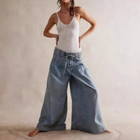 Solen™ Damenhose aus weichem Denim mit hoher Taille in Blau