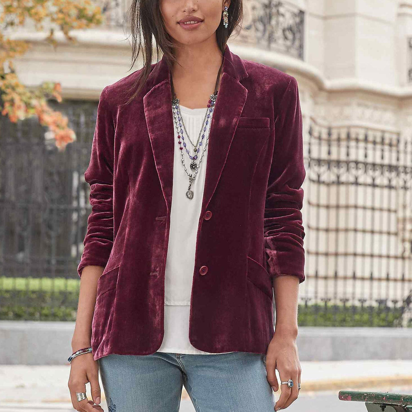 Lorele | Vintage Mode Blazer Jacke aus Samt