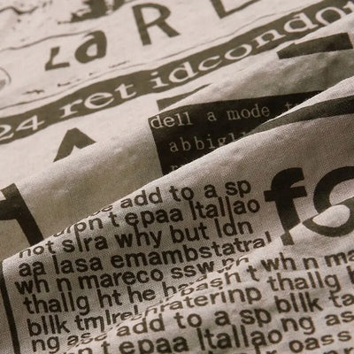 Fudus | Hemd Mit Knöpfen Und Zeitungsdruck Für Herren