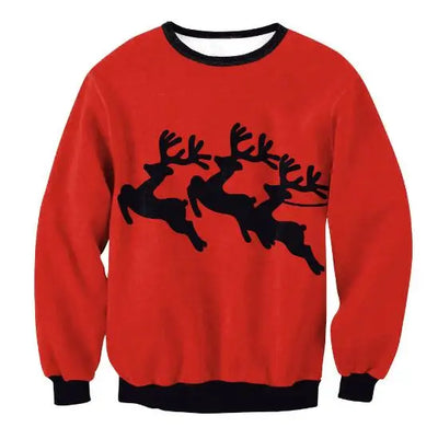 Renate - Warmer Pullover mit 3D Lustiger Feiertag Weihnachtsfeier Bedruckt für Männer und Frauen