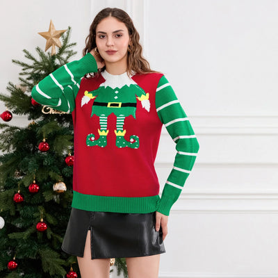 Araceli- Weihnachtspullover mit Beinprint - Stilvoller Weihnachts-Look