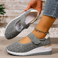 Thea - Damen Luftige Orthopädische Sommerschuhe mit Fußbett in Grau