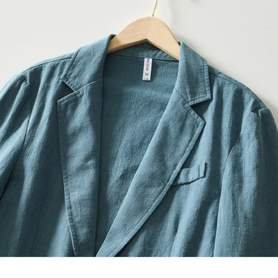 Nathani- Leichter Leinen-Baumwollanzugjacke für Herren