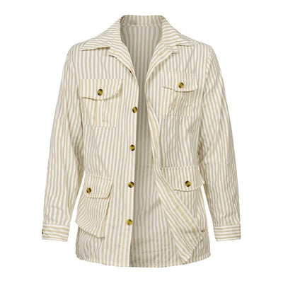 Theo | Casual gestreiftes Leinenjacket