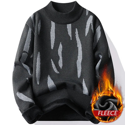 Edi- Kuscheliger Strickpullover mit Fleecefutter für Herren