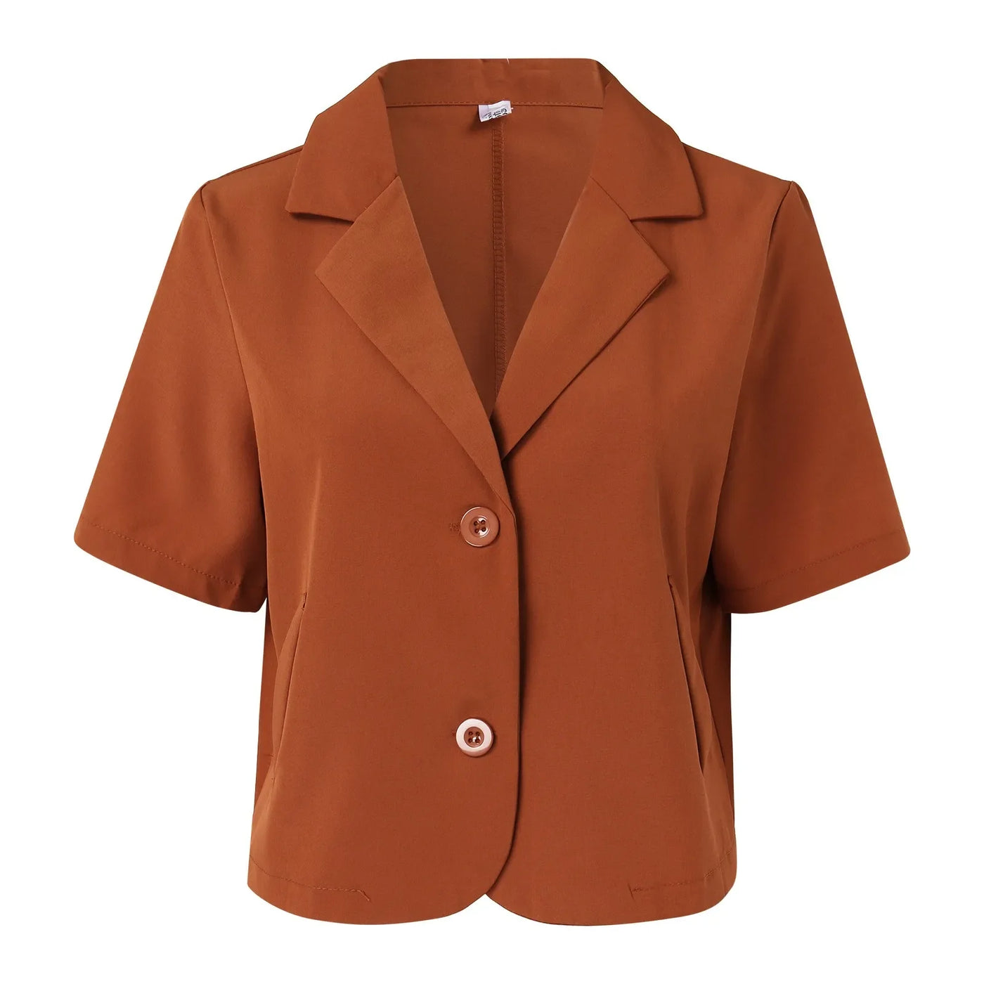 Alona - Blazer Jacke mit Kurzen Ärmeln und Zwei Knöpfen für Frauen