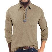 Bellford™ Langarm-Poloshirt Mit Raffiniertem Finish in Apricot