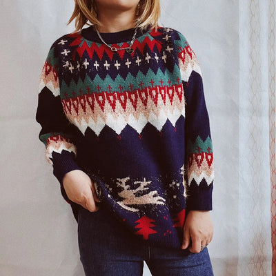 Pilar- Weihnachtspullover mit Raglanärmeln für Damen