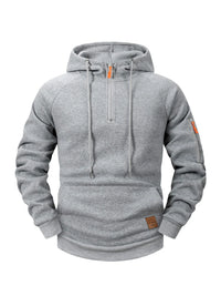 Mason | Sportive Zip-Hoodie in Hellgrau