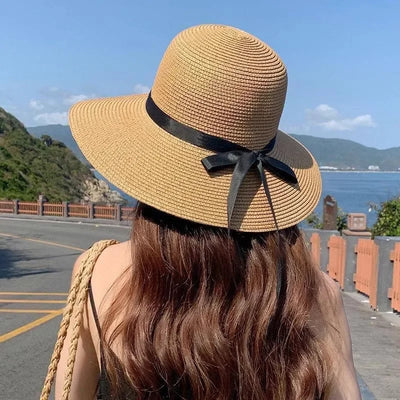 Gina | Strandhut für Frauen – Eleganter Sonnenschutz mit Breiten Kanten