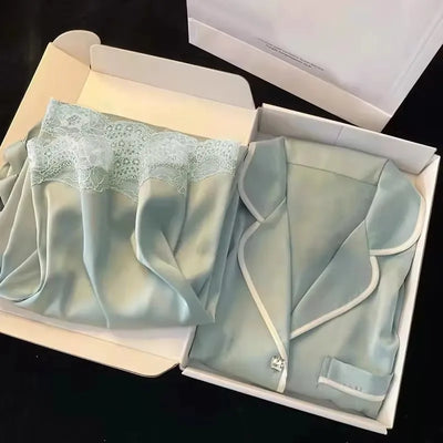Susan - Seidennachtwäsche-Set mit Kurzärmeligem Oberteil und Shorts für Frauen