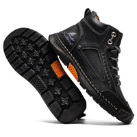Leon | St. Moritz Leder High-Top Schuhe in Leder Schwarz