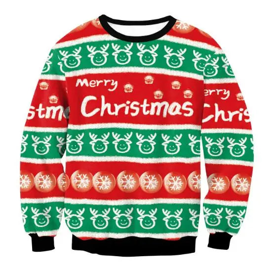 Renate - Warmer Pullover mit 3D Lustiger Feiertag Weihnachtsfeier Bedruckt für Männer und Frauen