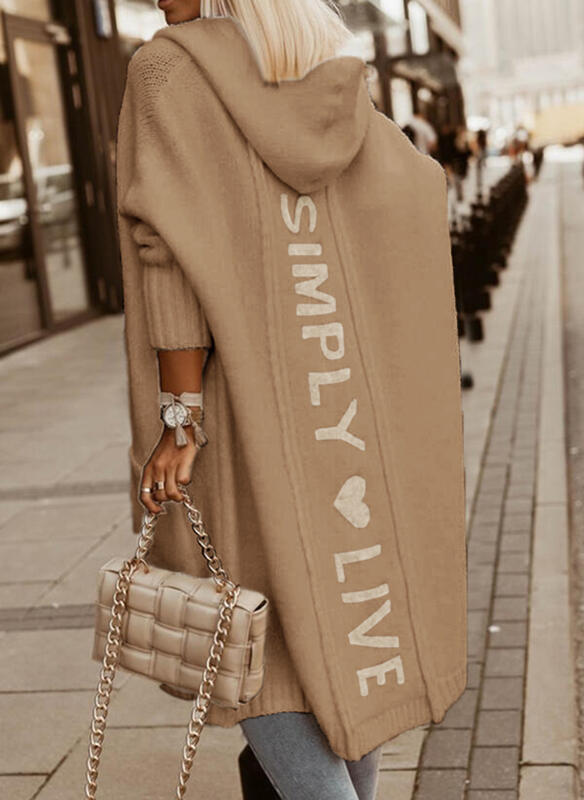 Livea | Kapuzen-Sweatjacke mit "Simply Live" Print